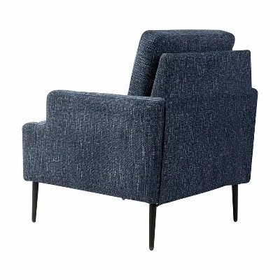 Leandes Mid-century Armchair With Tapered Metal Legs For Living Room And Bedroom | KARAT HOME - Image 3