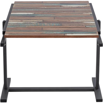 55 Downing Street Distressed Walnut Convertible Bookshelf Dining Table - Image 8