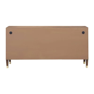 Ryker Mid-Century Modern 4 Door Storage Credenza/Sideboard Dark Brown - Treasure Trove - Image 3