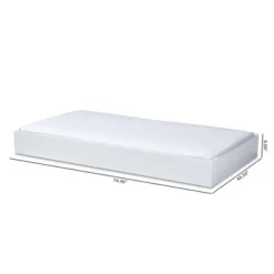 Twin Renata Wood Bed With Trundle White - Baxton Studio