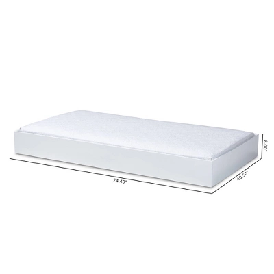 Twin Renata Wood Bed With Trundle White - Baxton Studio