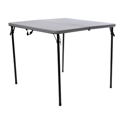 Flash Furniture 2.83-Foot Square Bi-Fold Plastic Folding Table With Carrying Handle - Image 13