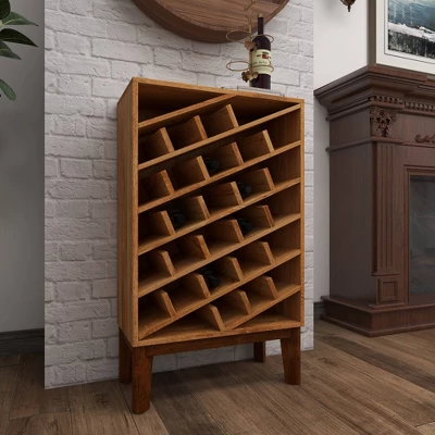 Modern Wood Wine Rack Brown - Olivia & May - Image 6