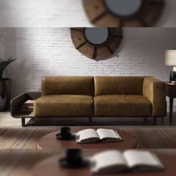 91" Blanca Sofa Berham Chestnut - Acme Furniture