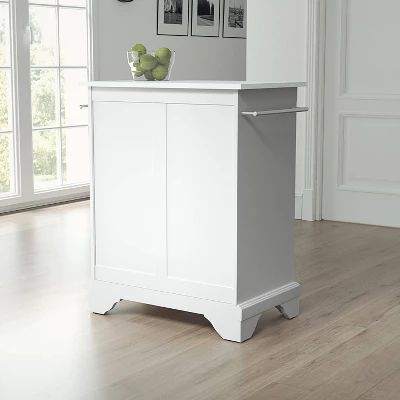 Lafayette Stone Top Portable Kitchen Island/Cart White - Crosley - Image 3