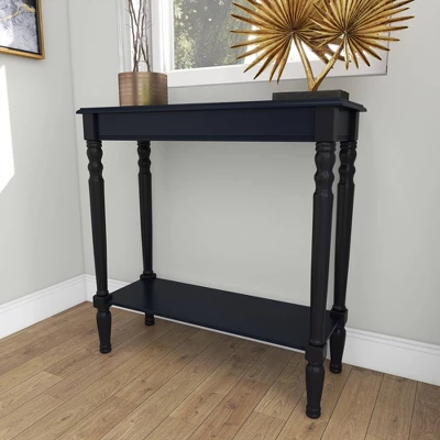 Traditional Wood Console Table Black - Olivia & May - Image 9