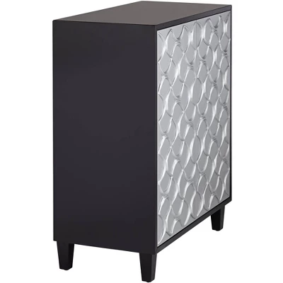 Studio 55D Firenze 30 1/2" Wide Black And Silver Accent Cabinet - Image 5