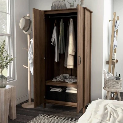 Andreasson Wardrobe Closet Distressed Walnut - HOMES: Inside + Out - Image 4