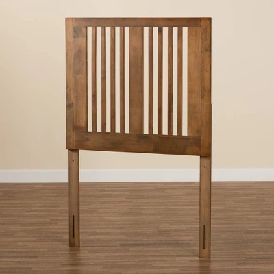 Twin Harena Wood Headboard Walnut - Baxton Studio - Image 3