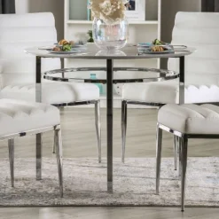 39" Clay Round Dining Table White - MiBasics