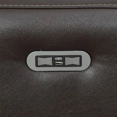 Coachella Power Recliner Loveseat Brown - Steve Silver Co. - Image 12