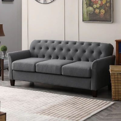 Hilda 73"Wide Living Room Sofa With Flared Arms | ARTFUL LIVING DESIGN - Image 11