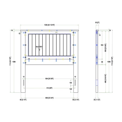 Glenwillow Home Wainscott Wood Panel Headboard - Image 4