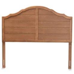 Full Clive Vintage Traditional Farmhouse Wood Headboard Walnut - Baxton Studio