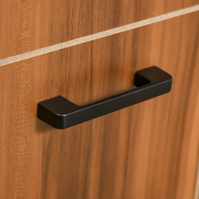 HOMCOM Retro Wine Cabinet For 6 Bottles, Wine Rack Sideboard Serving Bar With Glass Holders And 1 Drawer, Brown - Image 5