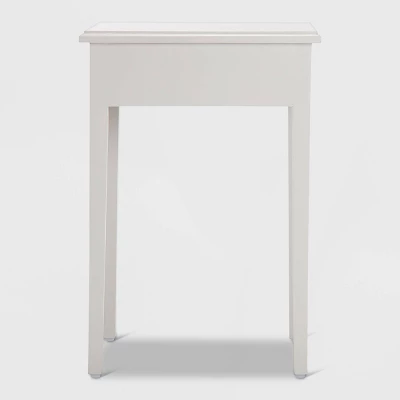 Jules End Table Nightstand With Drawer Light Gray - Adore Decor - Image 8