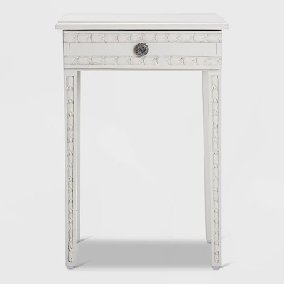 Jules End Table Nightstand With Drawer Light Gray - Adore Decor - Image 5