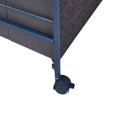 Fabric 5 Drawer Storage Dresser Chest With Caster Wheels Heather Gray - Danya B. - Image 4