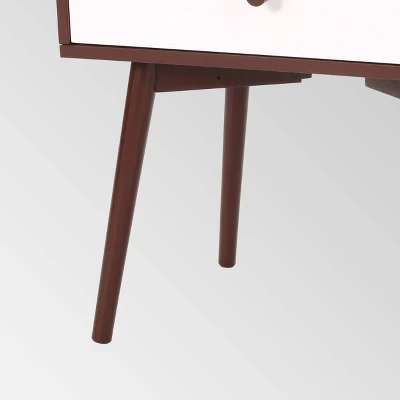 Burnett Mid Century Modern Side Table Brown - Christopher Knight Home - Image 5