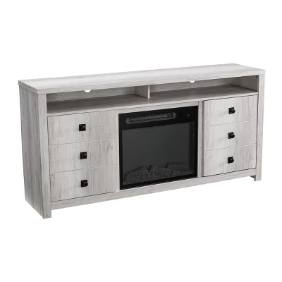 Electric Fireplace TV Stand For TVs Up To 70" White - Home Essentials - Image 8