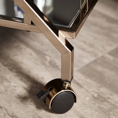 Rosanne Champagne Bar Cart Gold - Inspire Q - Image 6