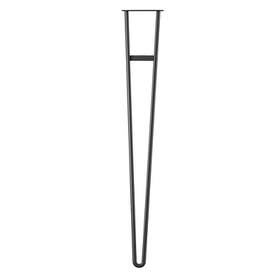 Room & Joy 33.31" 4pk Steel Hairpin Furniture Legs Black - Image 2