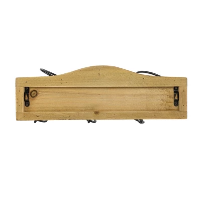 Black Metal & Wood Space Saving Wine Holder - Foreside Home & Garden - Image 3