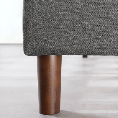 Mavn Upholstered Platform Bed, Modern Tufted Headboard Dark Gray - Mellow - Image 4