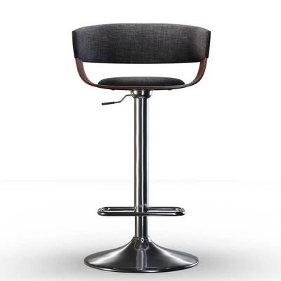 Calina Adjustable Swivel Barstool Charcoal Gray - WyndenHall - Image 7