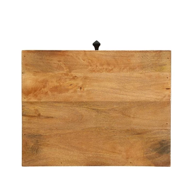 Gaudet Modern Industrial Handmade Mango Wood C Shaped Side Table With Drawer Natural/Black - Christopher Knight Home - Image 4